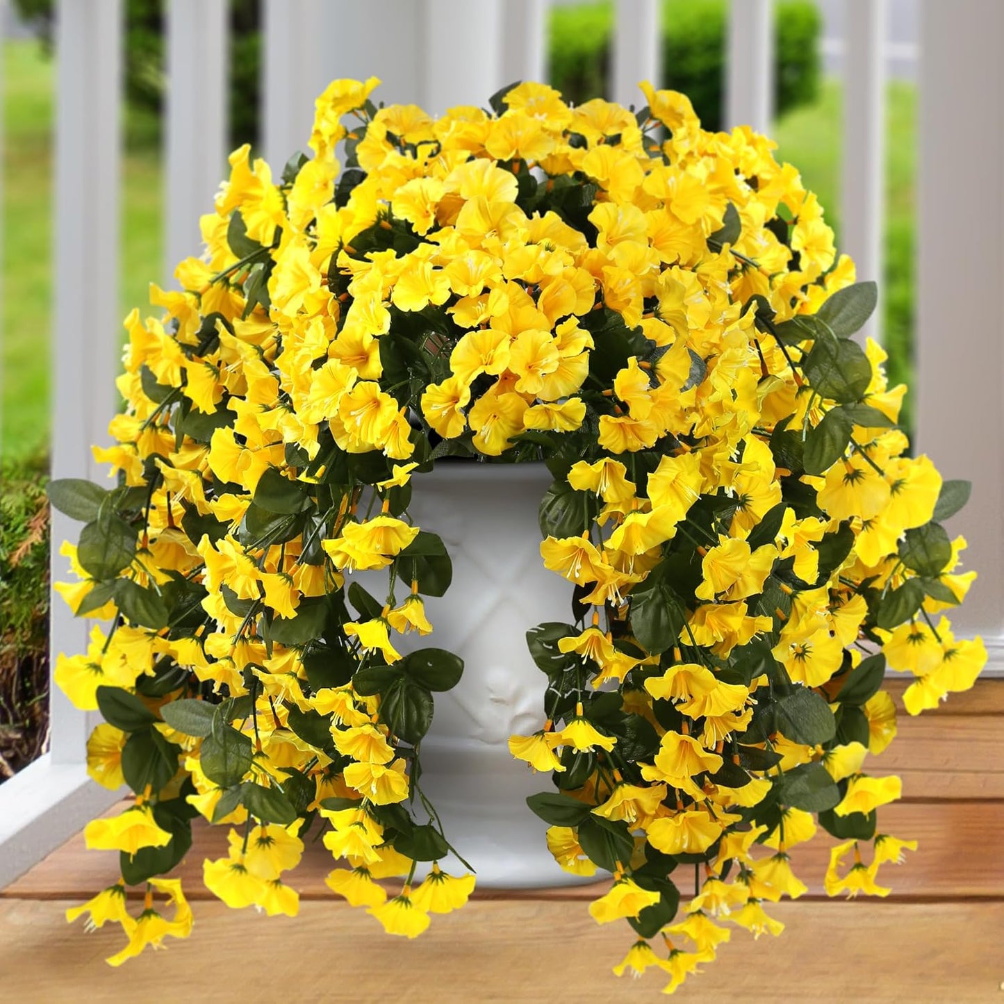 🔥Last Day 75% OFF🔥-On Sale-Artificial Faux Hanging Flowers Plants - UV resistant, Waterproof,Windproof