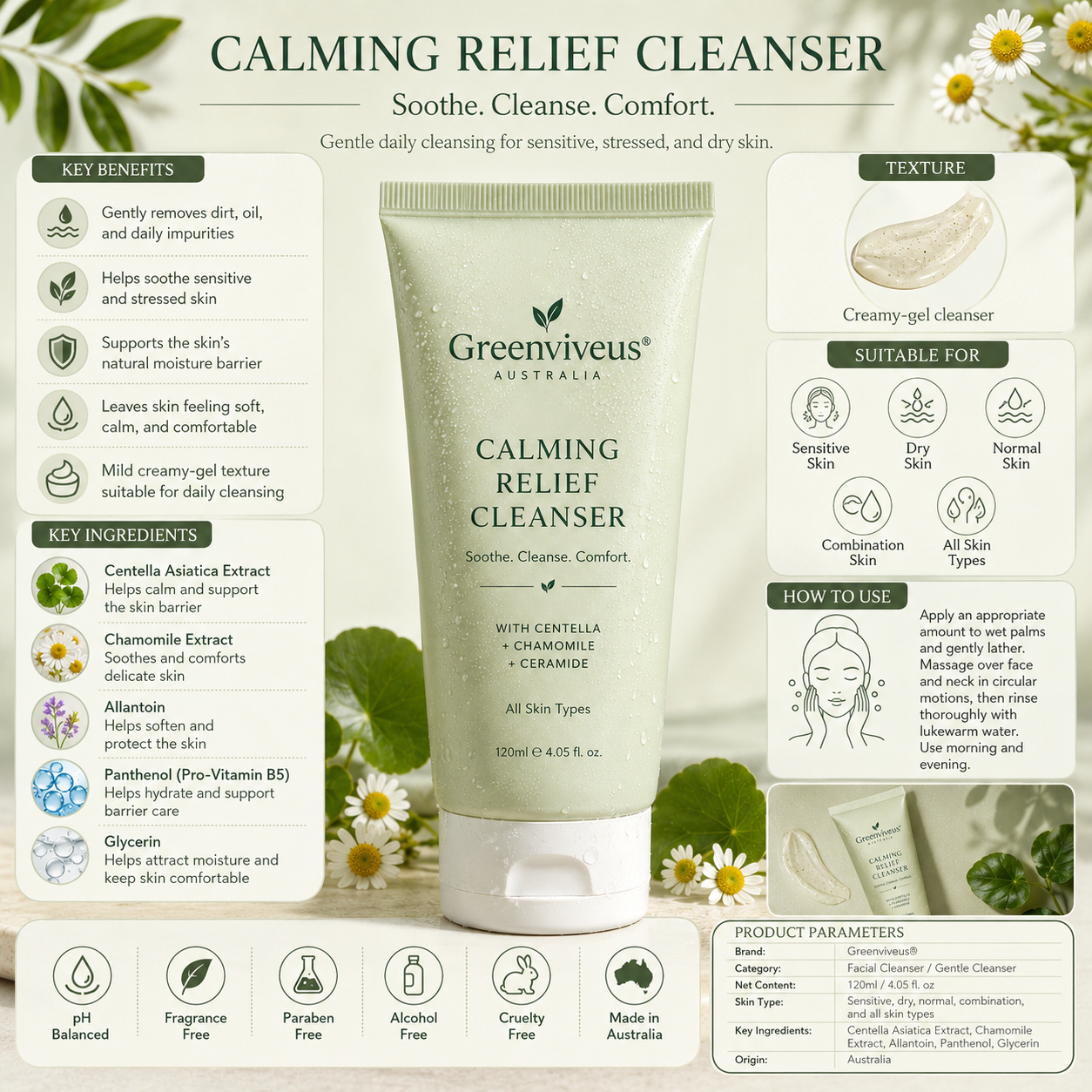 Greenviveus® Calming Relief Cleanser