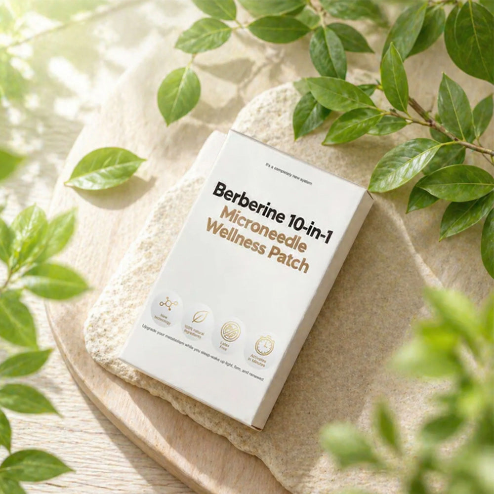 Curalona® Nano-Micro-Exfoliation Patches—infused with berberine, designed to support metabolism, control appetite, and sculpt a firmer, more defined abdominal contour.