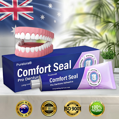 🔥 Limited-Time Offer 🔥 Purelora® Comfort Seal Pro Denture Adhesive 🦷💜 FDA-certified (clinically proven to provide a secure hold for up to 96 hours; comfortable, safe, and zinc-free)
