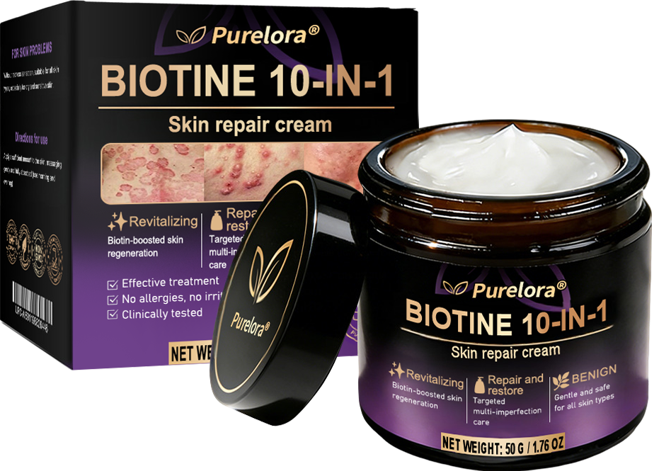 Made and shipped from Australia 🍁 Purelora® Biotin 10-in-1 Skin Repair Cream — Last day of the sale: 25% off.