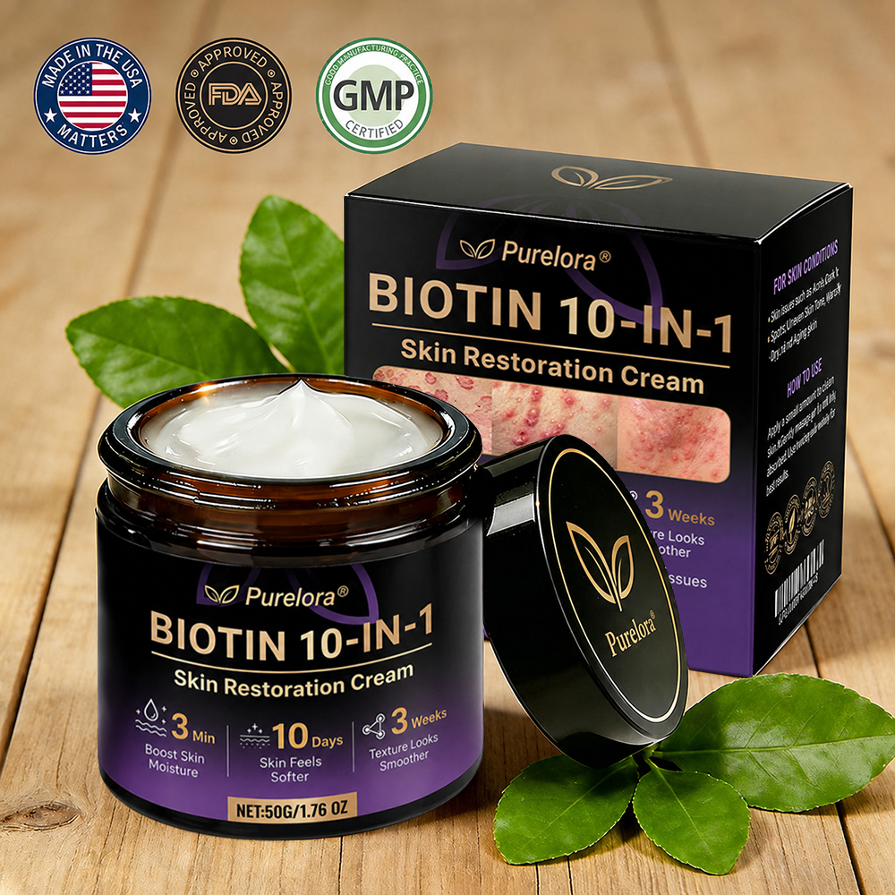 Made and shipped from Australia 🍁 Purelora® Biotin 10-in-1 Skin Repair Cream — Last day of the sale: 25% off.