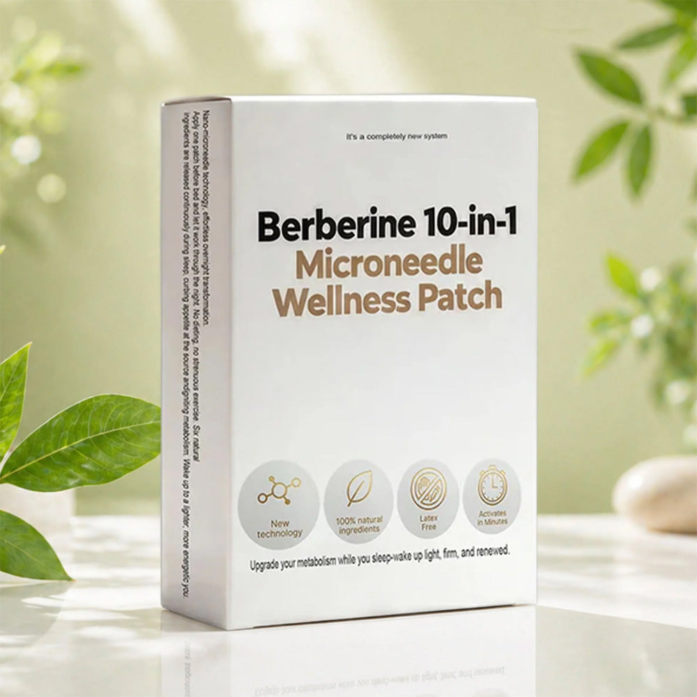 Curalona® Nano-Micro-Exfoliation Patches—infused with berberine, designed to support metabolism, control appetite, and sculpt a firmer, more defined abdominal contour.