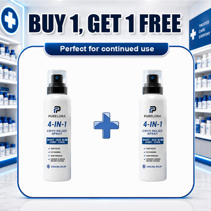 🛡️【Trusted Wellness Formula】PURELORA® 4-in-1 Body Spray — Joint Relief · Fat Burn · Wart Remover · Instant Cooling Mist | Menthol + Salicylic Acid + Caffeine + Tea Tree + Berberine