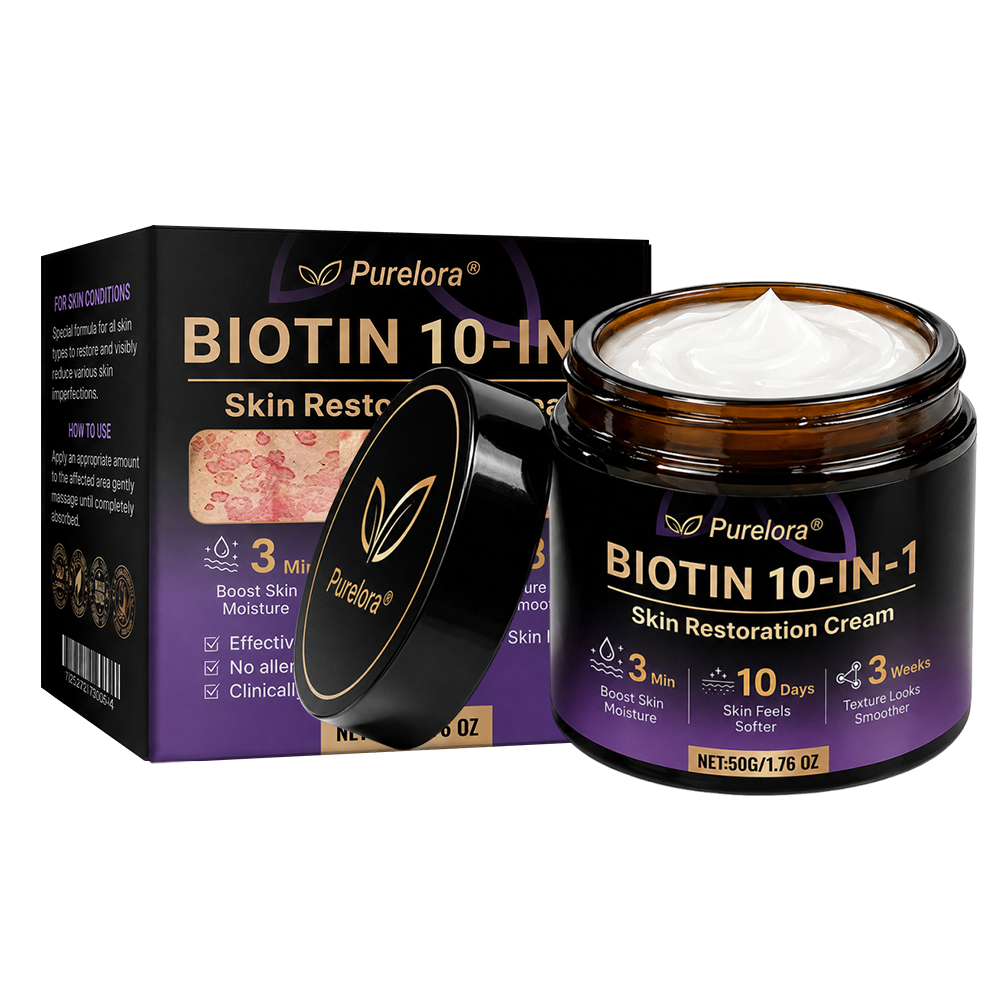 Made and shipped from Australia 🍁 Purelora® Biotin 10-in-1 Skin Repair Cream — Last day of the sale: 25% off.