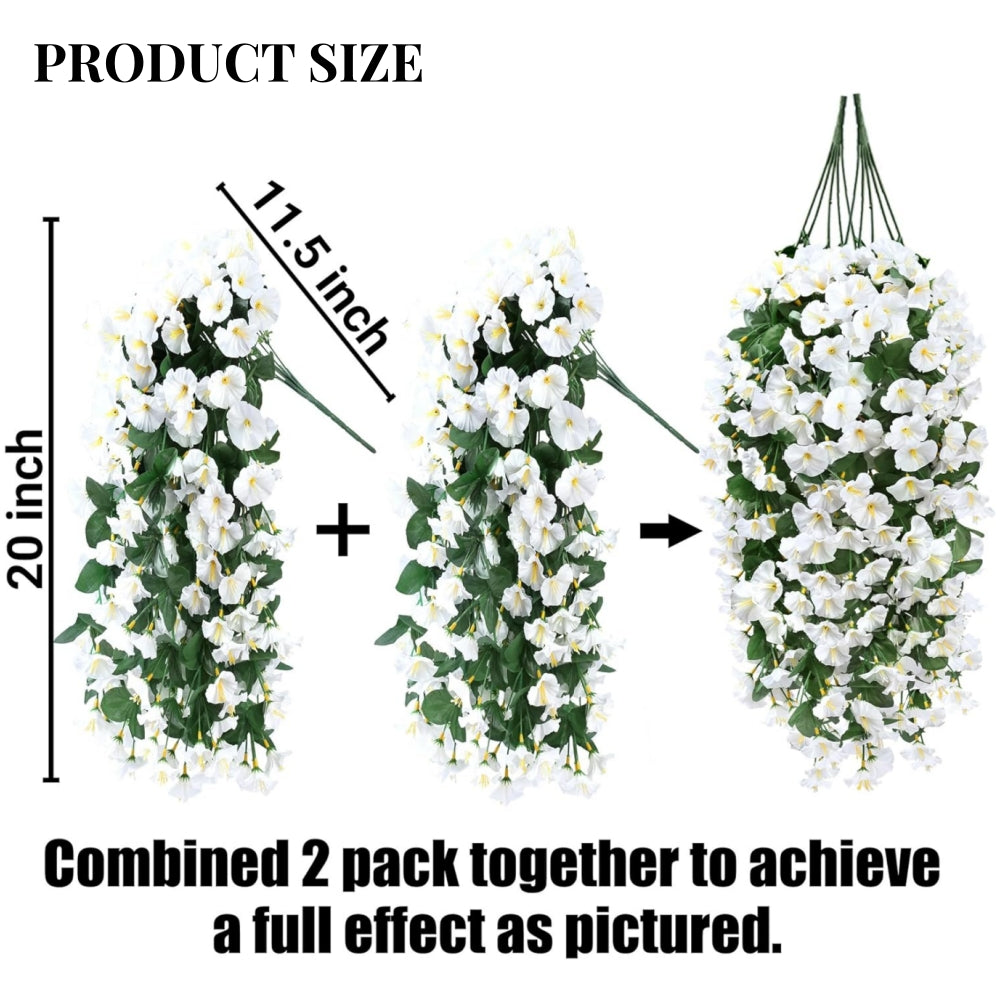 🔥Last Day 75% OFF🔥-On Sale-Artificial Faux Hanging Flowers Plants - UV resistant, Waterproof,Windproof