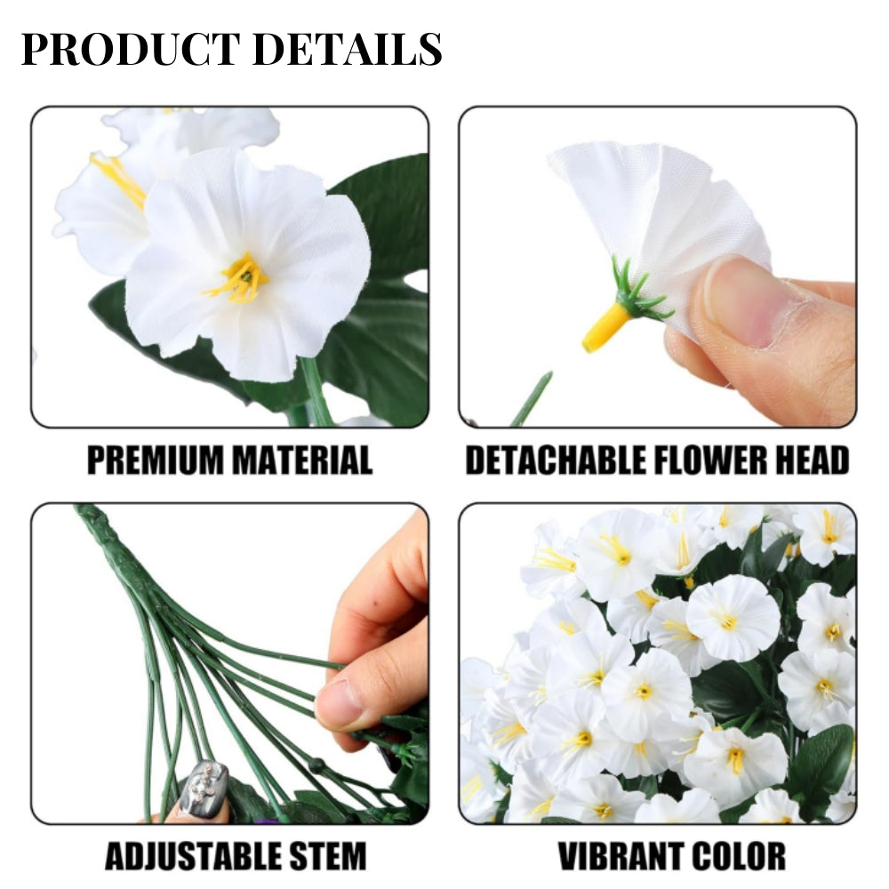 🔥Last Day 75% OFF🔥-On Sale-Artificial Faux Hanging Flowers Plants - UV resistant, Waterproof,Windproof